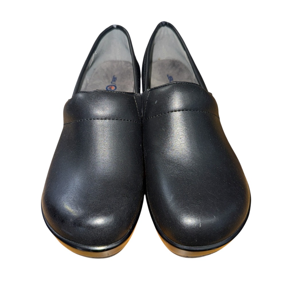 JBU by Jambu Cordoba Black Leather Clogs Womens Size 7.5M Pre-Owned SlipOn Shoes